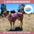 Dog Cooling Vest, 2-Layer Microfiber Cooling Jacket, Pink, S | Longer cooling duration, balanced comfort, UV protection, soft double-layer microfiber fabric, sizes to suit most dogs