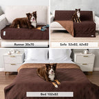 PetAmi Waterproof Couch Cover for Dog Nonslip Bed Sofa Blanket 102x82 Brown