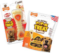 Nylabone Power Chew Knuckle Bone & Pop-in Dog Treat Toy & 30 Treat Refills | Medium breeds, chicken flavor, all-natural treats, dog enrichment, interactive dog toys to keep them busy, dogs up to 35 lbs