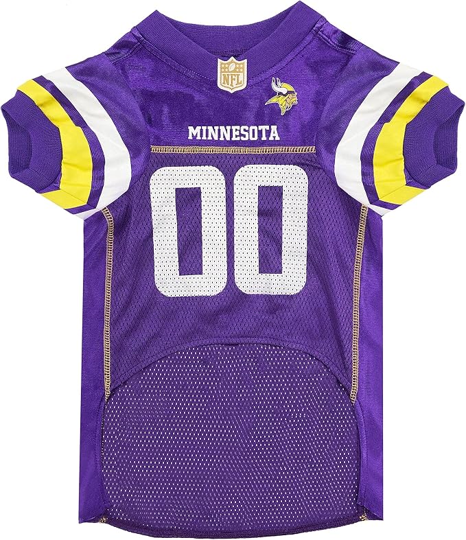 Pets First NFL Minnesota Vikings Dog Jersey, Size Medium, Football Shirt Costume for Pet, Dog Sports T-Shirt, NFL Team Clothing for Cats, Licensed Pet Apparel Available in 7 Sizes and 32 Teams