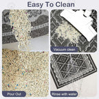 Glittme Cat Litter Mat, 33"x22" Non-Slip Washable Trapping Mat for Cats | Litter Trapping Mat With Thick PVC Coil To Catch Scatter, Soft On Paws And Waterproof Bottom To Protect Floors