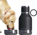 Asobu Buddy Bottle, a Stainless Steel Insulated Water Bottle with Removable Dog Water Bowl and Dog Food and Treat Storage (Midnight Marble, 37 Oz)