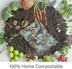 Home Compostable Dog Poop Bags, Plant-Based Dog Waste Bags, Extra Thick & Leak Proof, Unscented Flat Bags, Eco-Friendly 9 x 13 Inches, 75 Count