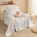 MYSKY HOME Oversized Armchair Couch Cover for 1 Cushion Couch, Washable Sofa Protector, Chair Couch Covers Sofa Covers Sofa Throws Sofa Slipcovers Futon Cover for Pet, Kid, 71"X91", White