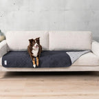 PetAmi Waterproof Couch Cover for Dog Non-Slip Bed Sofa Blanket, 30x70 Gray | Leakproof Furniture Protector for Pet Cat, Machine Washable Pee Proof Mat for Chair Car Seat, Durable & Anti Slip Backing