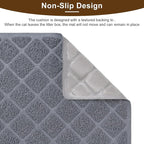 Cat Litter Box Mat,24 x 35 In,Trapping Mat Premium Durable PVC Pad,Black | Easy to Clean，Non-Slip，Urine Waterproof
