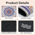 Cat Litter Mat, 40"x30" High Density PVC Litter Trapping Mat, Non-Slip, Waterproof & Urine-Proof Kitty Litter Catcher Mats, Soft on Kitten Paws, Easy to Clean, Cat Essentials Blue