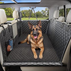 Doglike Hard Bottom Back Seat Extender for Dogs, 650LB Heavy Duty Support, Waterproof Dog Car Seat Cover with Removable Washable Mat, Dog Hammock with Mesh Window for Mid-Size Sedans & Compact SUVs