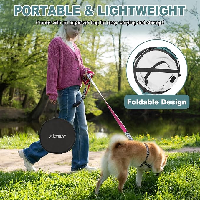 Dog Playpen - Foldable Cat Play Pens for Pubby,Kitten, Rabbit,Portable Pet Tent with Carring Bag for Indoor/Outdoor Travel Camping (Blue-Small)