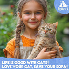 Loiion Cat Scratch Proof Furniture Protector Waterproof Sofa Cover 134"x71" | Pet-Friendly Couch Protector, Anti-Scratch & Anti-Slip Sofa Cover For Cats Dogs Kids, Machine Washable