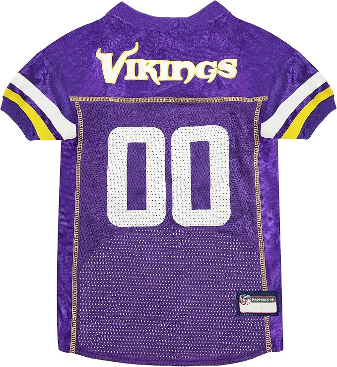 Pets First NFL Minnesota Vikings Dog Jersey, Size Medium, Football Shirt Costume for Pet, Dog Sports T-Shirt, NFL Team Clothing for Cats, Licensed Pet Apparel Available in 7 Sizes and 32 Teams
