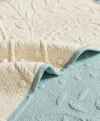 Leaf Floral Cotton Quilted Dog Couch Cover for Sofa Farmhouse Rustic Embroidered Sectional Couch Cover Soft Anti-Slip Sofa Slipcover Furniture Protector for Kids, Pets (Blue,36"x36")