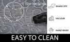 PetLike Cat Litter Box Mat, Thick Kitty Litter Trapping Mat, Durable,Waterproof &Washable with Non-Slip Backing, Soft on Kitty Paws and Easy to Clean, BPA Free