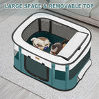 Dog Playpen - Foldable Cat Play Pens for Pubby,Kitten, Rabbit,Portable Pet Tent with Carring Bag for Indoor/Outdoor Travel Camping (Blue-Medium)