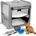 Extra Large Cat Carrier for Cat with Zipper Locks, Soft Pet Travel Carrier for Cats and Small Dogs Up to 45 Lbs