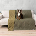 PetAmi Waterproof Couch Cover for Dog Nonslip Bed Sofa Blanket, 68x82 Green | Leakproof Furniture Protector for Pet Cat, Machine Washable Pee Proof Mat for Chair Car Seat, Durable & Anti Slip Backing