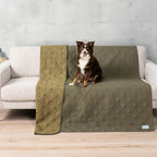 PetAmi Waterproof Couch Cover for Dog Nonslip Bed Sofa Blanket, 68x82 Green | Leakproof Furniture Protector for Pet Cat, Machine Washable Pee Proof Mat for Chair Car Seat, Durable & Anti Slip Backing