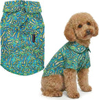 Parisian Pet Tribal Leaves Dog Shirt - Cotton Clothes for Large Dogs - Stylish Tropical Dog Outfit - Lightweight and Soft Puppy Clothes - Trendy Tshirts for Dogs - Comfortable Summer Camp Pet Apparel