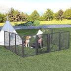 Low Threshold Dog Playpens Fence Indoor, 40 inch 28 Panels Heavy Duty Metal Outdoor Pet Playpen for Large/Medium/Small Dogs, Tall Dog Play Exercise Pens Outside
