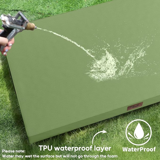 Large Waterproof Orthopedic Dog Bed with Egg Crate Foam | Fits 42x28 Crates, TPU Waterproof Layer, 1680D Washable Oxford Cover, Portable Handle, Indoor & Outdoor Use, Up to 80 lbs