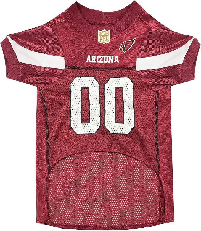 Pets First NFL Arizona Cardinals Dog Jersey, Size Small, Football Shirt Costume for Pet, Dog Sports T-Shirt, NFL Team Clothing for Cats, Licensed Pet Apparel Available in 7 Sizes and 32 Teams