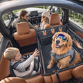 Doglike UNBREAK Hard Bottom Dog Car Seat for Back Seat [Military-Grade Protection], 450LB Ultra-Support Back Seat Extender for Dogs Carseat, Passenger Frinedly Waterproof Pet Carseat XL Size