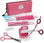 NO Buzz Dog Clippers, Tiny Trim Safety Scissor. A Silent Low Noise Pet Grooming Clipper, Right Handed Pink