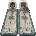 Hompet Cat Litter Mat 2 Pack, 20x60 Large Machine Washable Trapping Mats for Cats, Super Absorbent & Urine-Proof Cat Litter Box Mat for Floor, Waterproof & Non Slip Kitty Litter Rug