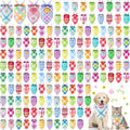 Pickmesh 150 Pcs Spring Plaid Dog Bandanas Bulk Spring Pet Scarf Bibs Adjustable Washable Pet Kerchief Seasonal Costume Accessories Holiday Grooming Supplies for Small to Large Cat Dog