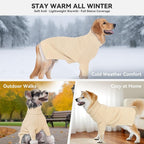 cyeollo Dog Sweater Long Sleeve Knitted Turtleneck Pullover Warm Clothes | Ultra Soft Warm Knit, Full Coverage, 4-Way Stretch for Easy Movement, Easy On & Off, Winter Daily Wear for Small Dogs