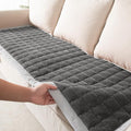 Couch Cover for Dogs Washable,Non-Slip Fuzzy Sofa Covers for Pets | Thick Soft Furniture Protector Fits Loveseat & Sectional,Against Fur&Dirt (Dark Gray, 1pc/27.6"x59"/Seat Cover)
