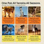 Lelepet 4pcs Dog Shoes for Hot Pavement,Dog Booties for Small Size Dogs | Reflective Paw Protector for Outdoor Walking/Hiking,Anti-Slip Puppy Shoes with Secure Double-Straps,Orange,L