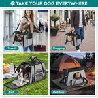 PetAmi Airline Approved Pet Carrier for Cats & Small Dogs, Soft Sided TSA Travel Carrier Bag with Sherpa Bed, Breathable Mesh Ventilation, Collapsible Bowl, Fits Under Seat, Up to 18 lbs, Small Gray