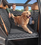 Doglike UNBREAK Hard Bottom Dog Car Seat for Back Seat [Military-Grade Protection], 450LB Ultra-Support Back Seat Extender for Dogs Carseat, Passenger Frinedly Waterproof Pet Carseat XL Size