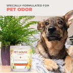 Pet House Candles, Clean Burning, Long Lasting Candles for Pet Odor, Plant-Based, 60 Hour Burn Time - Ruby Red Grapefruit, 9 oz, 2 Pack