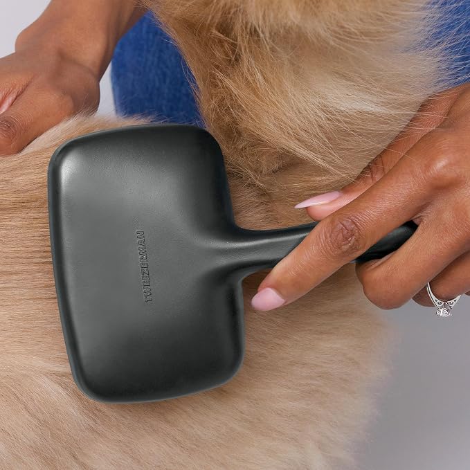 Tweezerman Slicker Brush for Pets-Grooming Brush with Coated Bristles