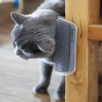 miwoowim 2PCS 6.1" Extended Cat Self Groomer, Wall Corner Massage Brush | Durable, Scratcher & Massage comb for long/short hair. Mounts on walls or furniture corners. Removes loose fur