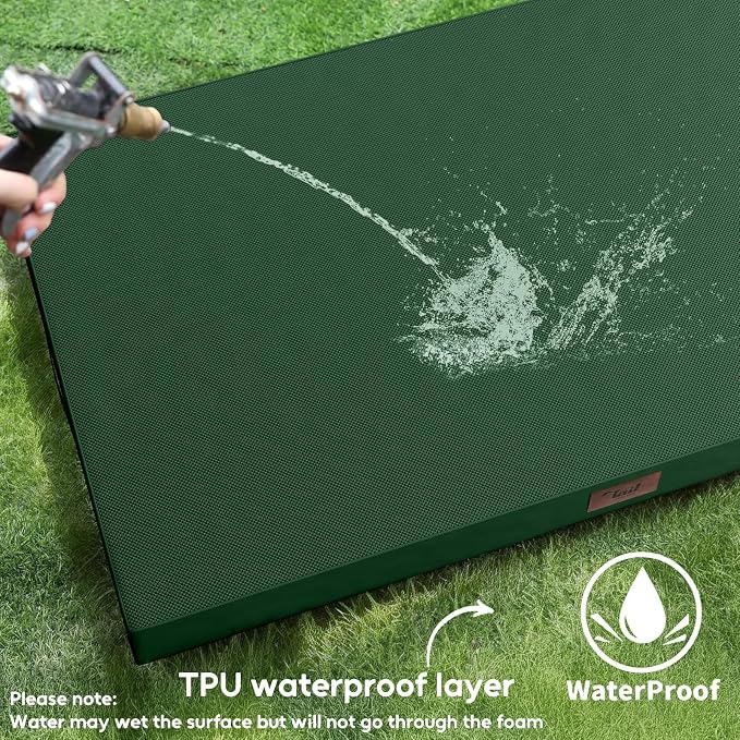 Outdoor Waterproof Orthopedic Dog Bed for Medium Size Dogs | Egg Crate Foam for Joint Support, Fits 36x23 Crates, TPU Waterproof Layer, Machine Washable 1680D Oxford Cover, Up to 50 lbs