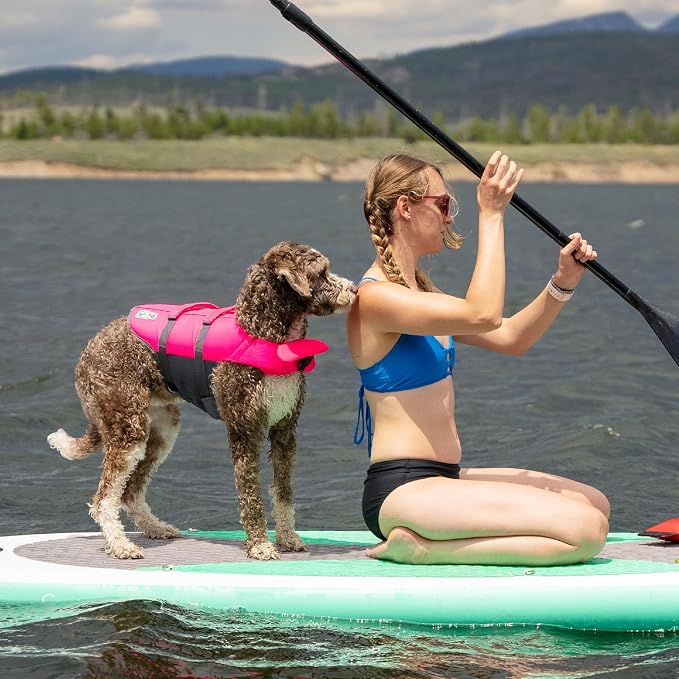 Outward Hound Granby Splash Pink Dog Life Jacket, Medium