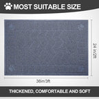 Cat Litter Mat, Litter Trapping Mat Soft on Kitty Paws, 35" x 26" Litter Box Mat for Cleaner Floors, Waterproof, Easy Clean, Durable Large Size Cat Litter Pad for Kitten