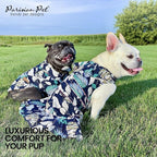 Parisian Pet Palm Dog Dress - 100% Cotton Summer Clothes for Large Dogs Girl - Tropical Leaf Pet Dress - Stylish Beach Dog Outfit - Lightweight Puppy Clothes - Green Dresses for Dogs