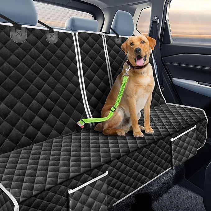 Dog Car Seat Cover for Ford Bronco Escape Edge Ecosport Back Seat Covers | for Ford Fusion 4 Door Backseat Rear Seat, Accessories, Waterproof Pet Bench Backseat Covers with Non-Slip Backing 2027