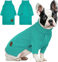 cyeollo Dog Sweater Long Sleeve Knitted Turtleneck Pullover Warm Clothes | Ultra Soft Warm Knit, Full Coverage, 4-Way Stretch for Easy Movement, Easy On & Off, Winter Daily Wear for Small Dogs