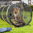 Outdoor Cat Enclosure for Indoor Cats, Portable Tent, Tunnel | Playhouse style setup for felines and small animals, lets pets enjoy the fresh air while staying contained, safe and secure
