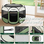 Love's cabin Pet Puppy Dog Playpen, Large Dog Tent Crates Cage Indoor/Outdoor, Portable Playpen for Cat, Foldable Pop Up Dog Kennel Playpen with Carring Case, Removable Zipper Top, Olive Green