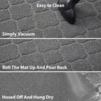 Cat Litter Box Mat, Kitty Premium PVC Pad, Durable Trapping Rug, Phthalate Free, Urine-Resistant, Scatter Control, XXL 47 x 36 Inch, Grey