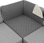 Sofa Shield® Couch Sectional Covers for Dogs, Reversible Furniture Protector with Strap, Stain and Tear Resistant Cushion Cover, 30x30 inch Seat, Machine Washable Slipcover Pets, Cats, Charcoal Linen