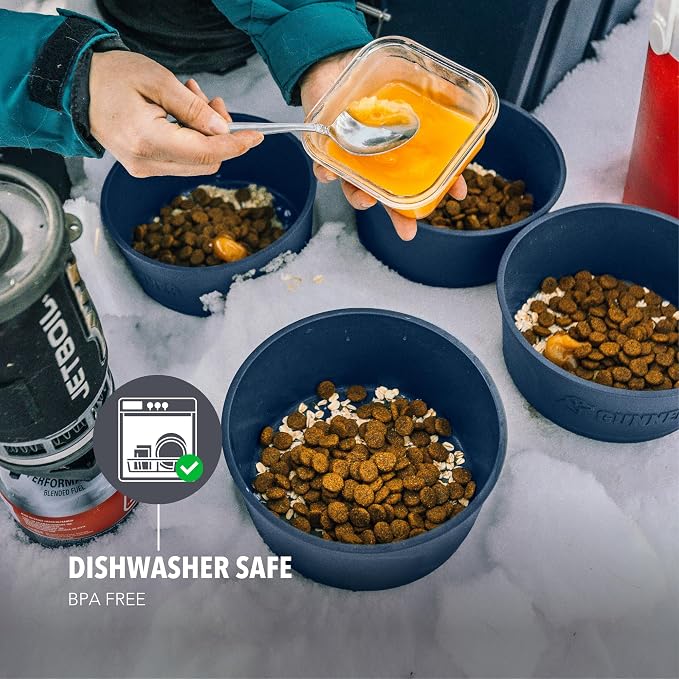 Dog Bowl with Spill-Proof Travel Lid, Navy, 7-Cup Pet Travel Bowl | Navy 7-Cup Dog Bowl, Spill-Proof Travel Lid, BPA-Free, Rust-Proof, Shock-Resistant, Stackable and Dishwasher Safe