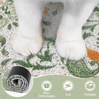 Unicorn Catcher 24"x15" Cat Litter Mat Non-Slip Washable Litter Box Mat | High-Density PVC Litter Catcher Mat Efficiently Traps Scattered Litter From Paws To Keep Floors Clean