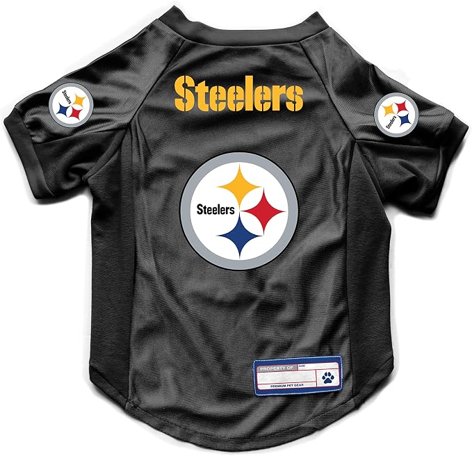 Littlearth NFL Pittsburgh Steelers Stretch Pet Jersey, Team Color, X-Large